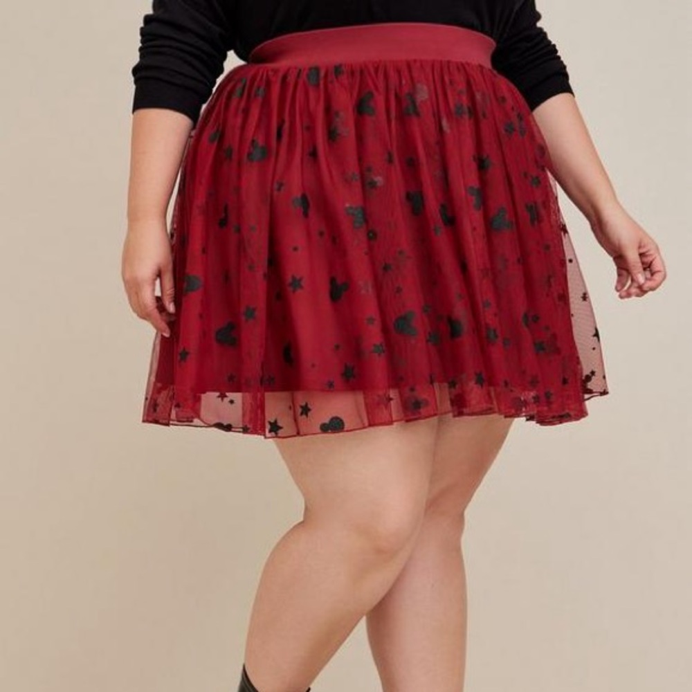NWT Torrid Disney Mickey Polka Dot Mini Tulle Skater Skirt - Picture 4 of 13